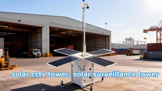 tour de surveillance solaire pour chantiers de construction