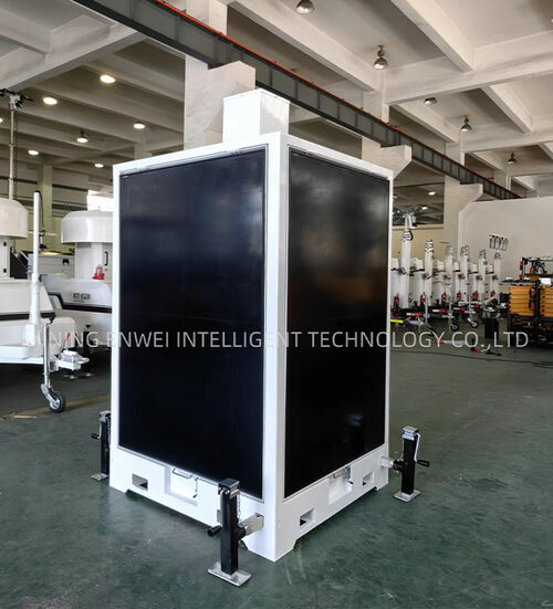 Latest company news about 20 units of Cube solar mobile monitoring towers shipped to France