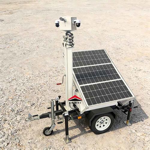 Latest company news about Caméras de sécurité CCTV sur remorques avec mini-panneaux solaires pour chantiers de construction