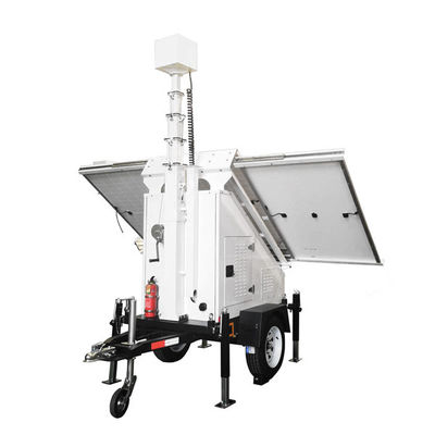 Moniteur à distance mobile solaire CCTV Trailer avec boîte de caméra PTZ