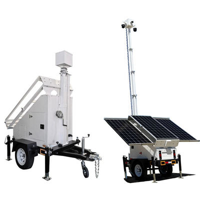 Trailer de caméra solaire durable Trailer de sécurité solaire mobile avec panneaux solaires 3*400W