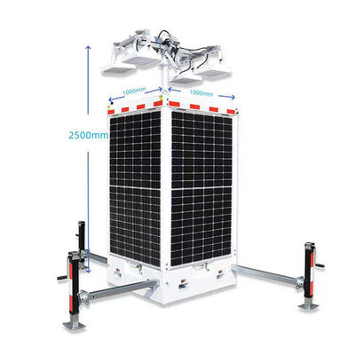 Unité de surveillance solaire mobile Tour phare solaire mobile pour les chantiers