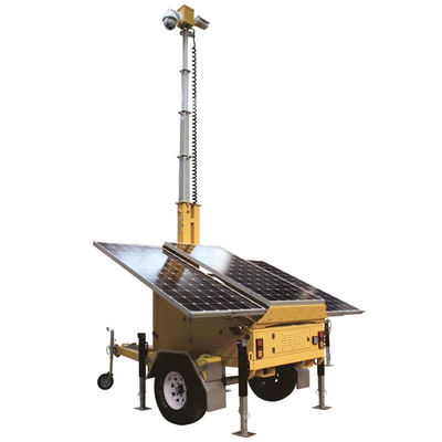 Véhicule de surveillance solaire mobile Trailer solaire mobile avec panneaux solaires 3*400W