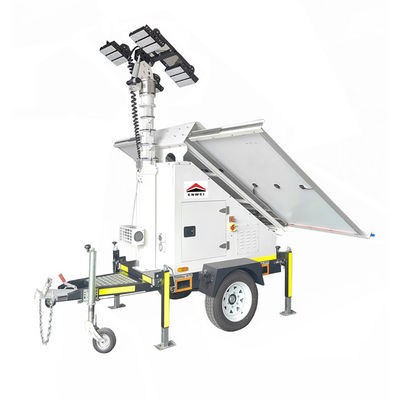 Trailers solaires polyvalents et abordables avec panneaux solaires 4*250W 3*300W pour les travaux de nuit