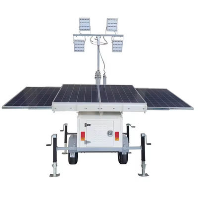 Solution d'éclairage mobile minier Tour solaire avec mât télescopique de 8 m