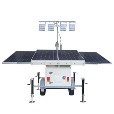 Tour de lumière hybride solaire avec panneaux solaires 4*300W 4*200Ah batteries pour le désert