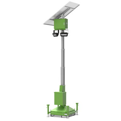 Tour solaire mobile Tour d'éclairage temporaire 2*50W LED Pour l'éclairage de rue
