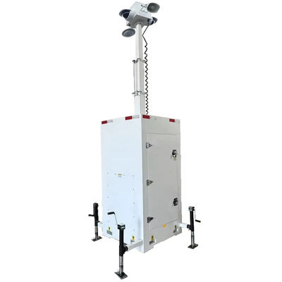 quality Unité mobile de surveillance de la tour avec mât manuel de 6 m pour la surveillance des marchés factory