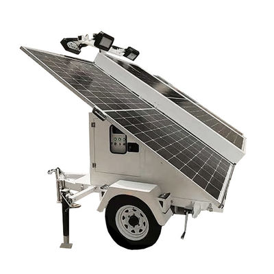 Éclairage à rotation de 360 degrés Trailer de lumière solaire personnalisé pour éclairage de mines de grande surface