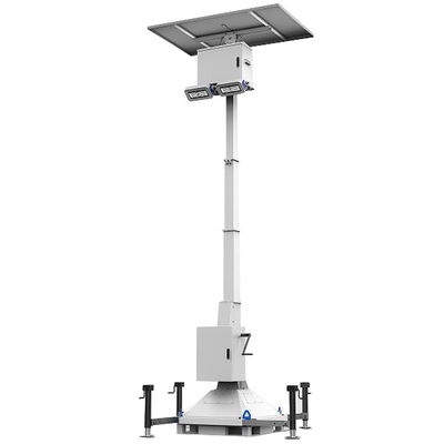 Portable phare solaire à LED tour de mât rétractable pour l'éclairage de stationnement