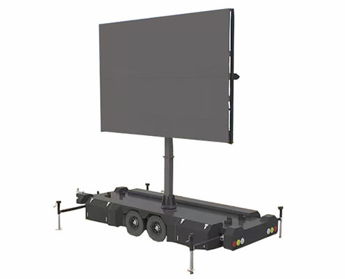 Écran solaire mobile à LED à couleur hydraulique