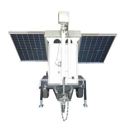 Système de panneaux solaires portables Sécurité 5G Caméra haute définition Cctv Trailer pour la surveillance de la cour