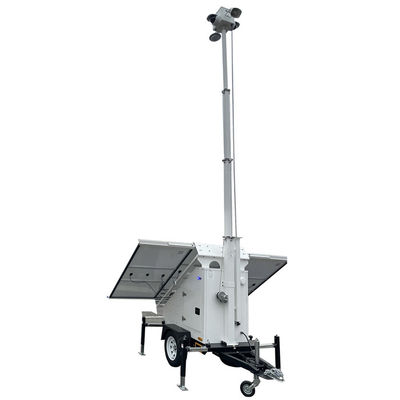Caméra de surveillance de la télévision avec panneaux solaires 3*400W pour un chantier de construction temporaire