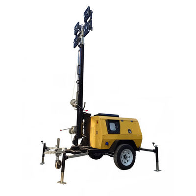 Tour lumineuse portable avec générateur diesel 4*400W Lampes LED pour chantier de construction