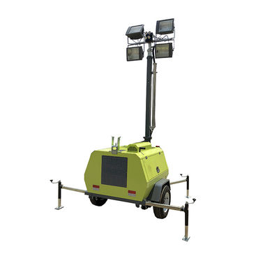 Bon effet d'éclairage 6KW Tour lumineuse mobile Trailer d'éclairage à énergie diesel Pour l'éclairage urbain