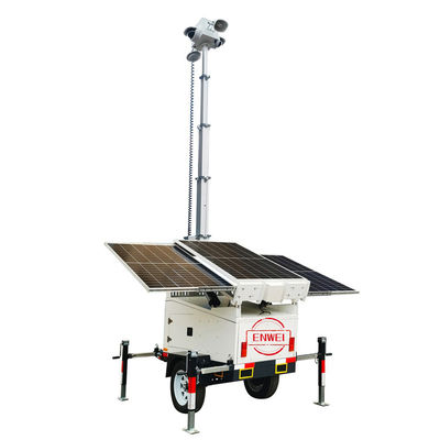 Appareil solaire de télévision avec mât manuel de 6 m pour la surveillance des chantiers de construction