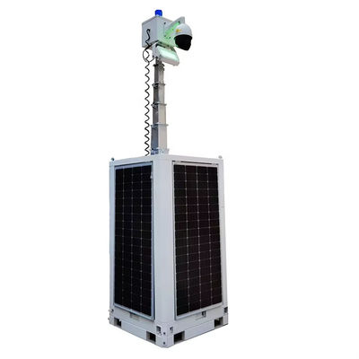 Tour de surveillance solaire durable et stable pour le chantier de construction