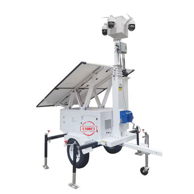 Remorque de surveillance mobile avec mât de 6m pour la surveillance minière à ciel ouvert