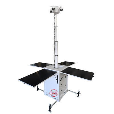 Tours de surveillance CCTV solaires avec mât électrique pour la surveillance des sites miniers