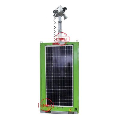 Panneau solaire enduit en poudre galvanisé à froid Unité de surveillance de sécurité mobile pour projets d'ingénierie temporaires