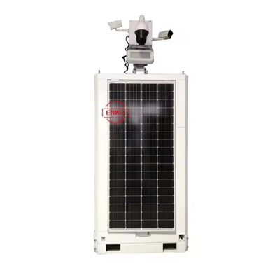 Tour Cube Solaire Portable avec Caméra 4G pour la Surveillance Temporaire des Chantiers