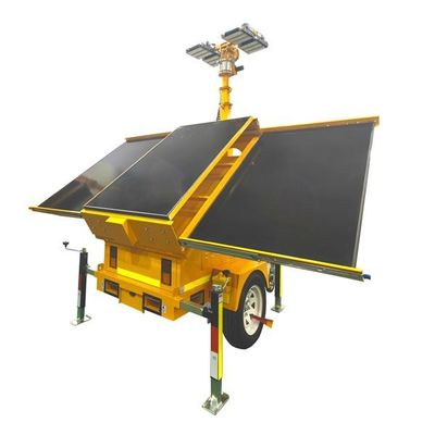 Remorque solaire mobile avec éclairage LED pour l'éclairage nocturne des chantiers de construction