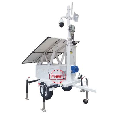 Remorque de sécurité solaire - Remorque de caméra mobile solaire pour chantier de construction