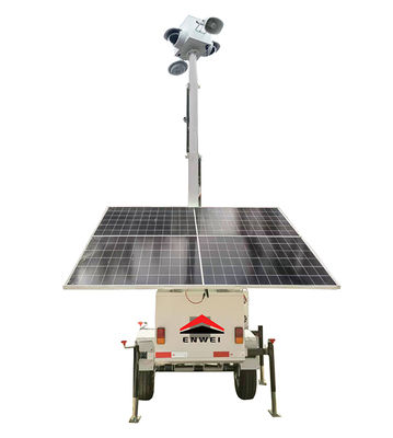 Indépendance énergétique - Remorque solaire avec caméras de vidéosurveillance pour la surveillance de parcs industriels