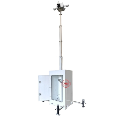 Unité de surveillance portable de type tour CCTV Cube avec caméra PTZ 360° pour événements sportifs