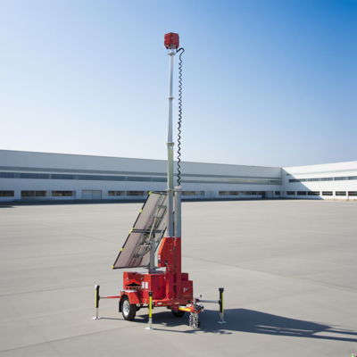 Panneaux solaires réglables mobiles Caméra-remorque pour la surveillance d'usine