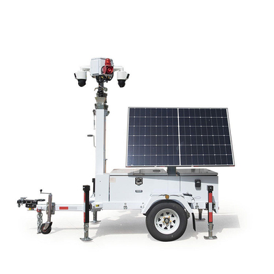Appareil solaire de vidéosurveillance avec panneaux solaires pliables pour la surveillance des chantiers de construction