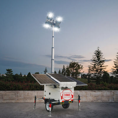 Remorque d'éclairage solaire portable haute performance avec 4*100W pour les opérations agricoles