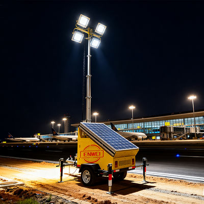 Lampes LED de remorque solaires mobiles flexibles pour l'éclairage nocturne et la sécurité