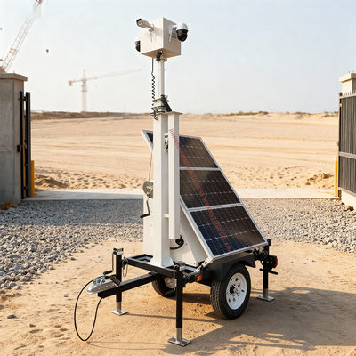 CE Certified Mini Solar CCTV Trailer Waterproof Shell For Parking Lot