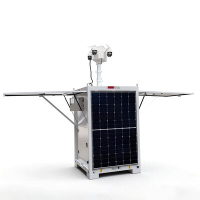 Tour de vidéosurveillance mobile pour la surveillance hors réseau 24 heures sur 24 et 7 jours sur 7 dans les endroits éloignés