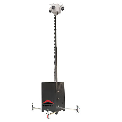 Tour de vidéosurveillance mobile portable pour la sécurité des chantiers de construction et des événements