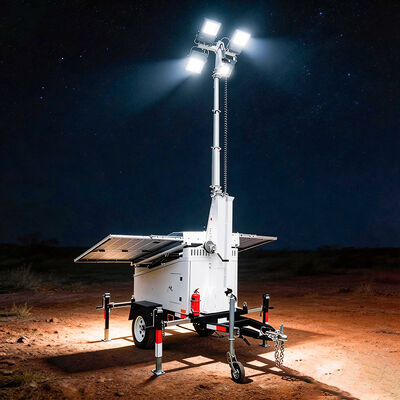 Remorque mobile solaire portable pour éclairage de parking