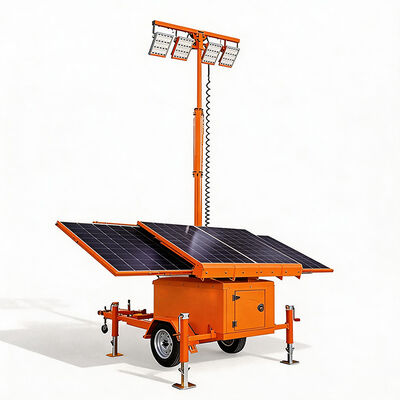 Remorque de projecteur solaire industrielle hors réseau idéale pour les entrepreneurs de location Certification CE